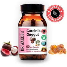 DR WAKDE'S Garcinia Guggul Capsules | 60 Veg Caps | Ayurvedic Supplement | Ve...