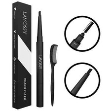 LAVOSSY Beard Pencil DARK BROWN Long Lasting and Easy to Use Beard Pen