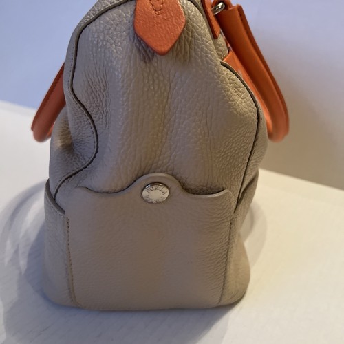 Furla Ivory Pebble Leather Handbag Orange 12"x8"x5"💖 - Picture 8 of 15