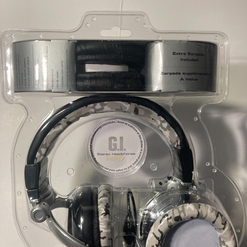 New Skullcandy G.I. GI Stereo Headphones Winter Camo OG Vintage Sealed Mint 2004 - Picture 19 of 24