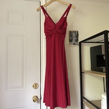 CAROL WIOR red beach swim twist front sleeveless midi dress