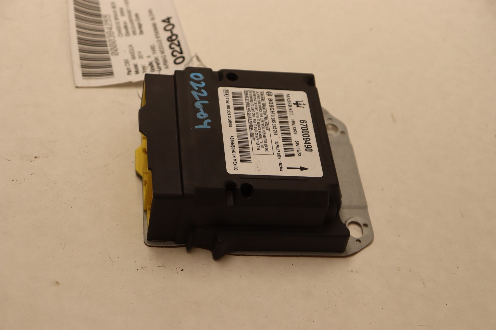 2014-2017 MASERATI QUATTROPORTE AIR BAG SRS RESTRAINT CONTROL MODULE OEM