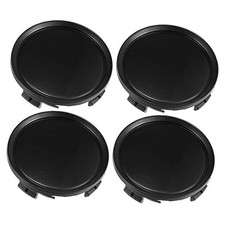X AUTOHAUX 4pcs Universal 74mm Dia 4 Clips Wheel Tyre Center Hub Caps Black