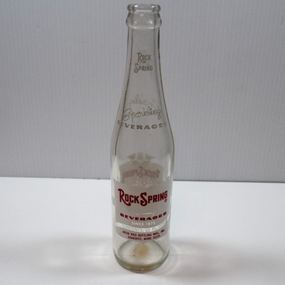 Vintage Rock Spring Beverage Soda Bottle 10 oz Pop Glass ACL Shakopee MN Ries