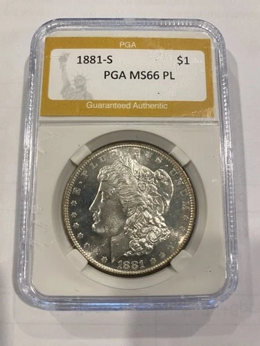 1881-S Morgan Silver Dollar MS66 PL