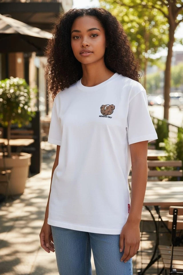 Members Only 白色图案熊印花T恤 — 第 3/4 张图片