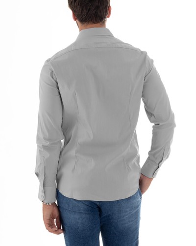 Camicia Uomo Con Colletto Manica Lunga Slim Fit Basic Casual Cotone - 第 26/36 張圖片