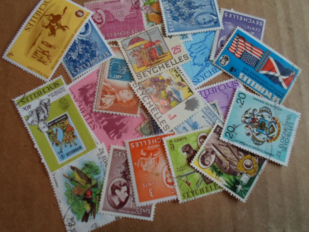 Collection lot 25 different stamps of Seychelles