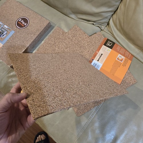 Quartet 12 Pack Cork Board Square Tiles 12x12 Adhesive Bulletin Boards Corkboard - Picture 13 of 18