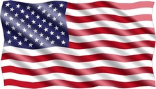 10x6 Large Waving American Flag Truck Window Decal Patriotic Auto Bumper Sticker