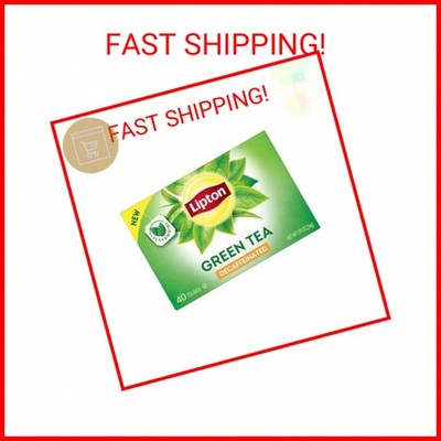 Lipton Decaffeinated Green Tea Bags, Unsweetened Teabags for Decaf Hot Tea or De