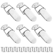 6Pcs 304 Stainless Steel Spring Loaded Toggle Latch 90mm Lock Hasps Catches C...