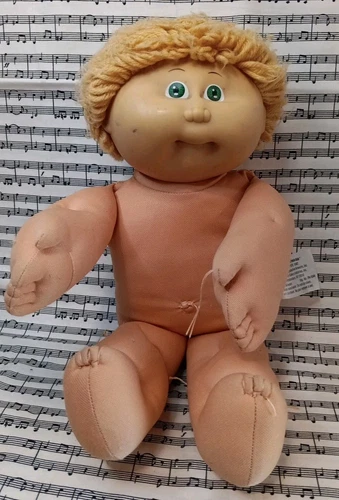 Coleco Cabbage Patch Kids Doll Vintage 1980s Nude Blonde Boy Green Eyes TLC