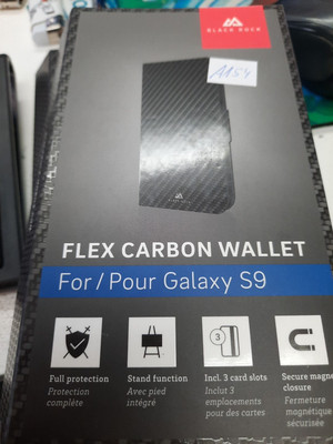 Black Rock Flex Carbon Wallet Samsung Galaxy S9 Tasche Hülle Etui Schwarz 