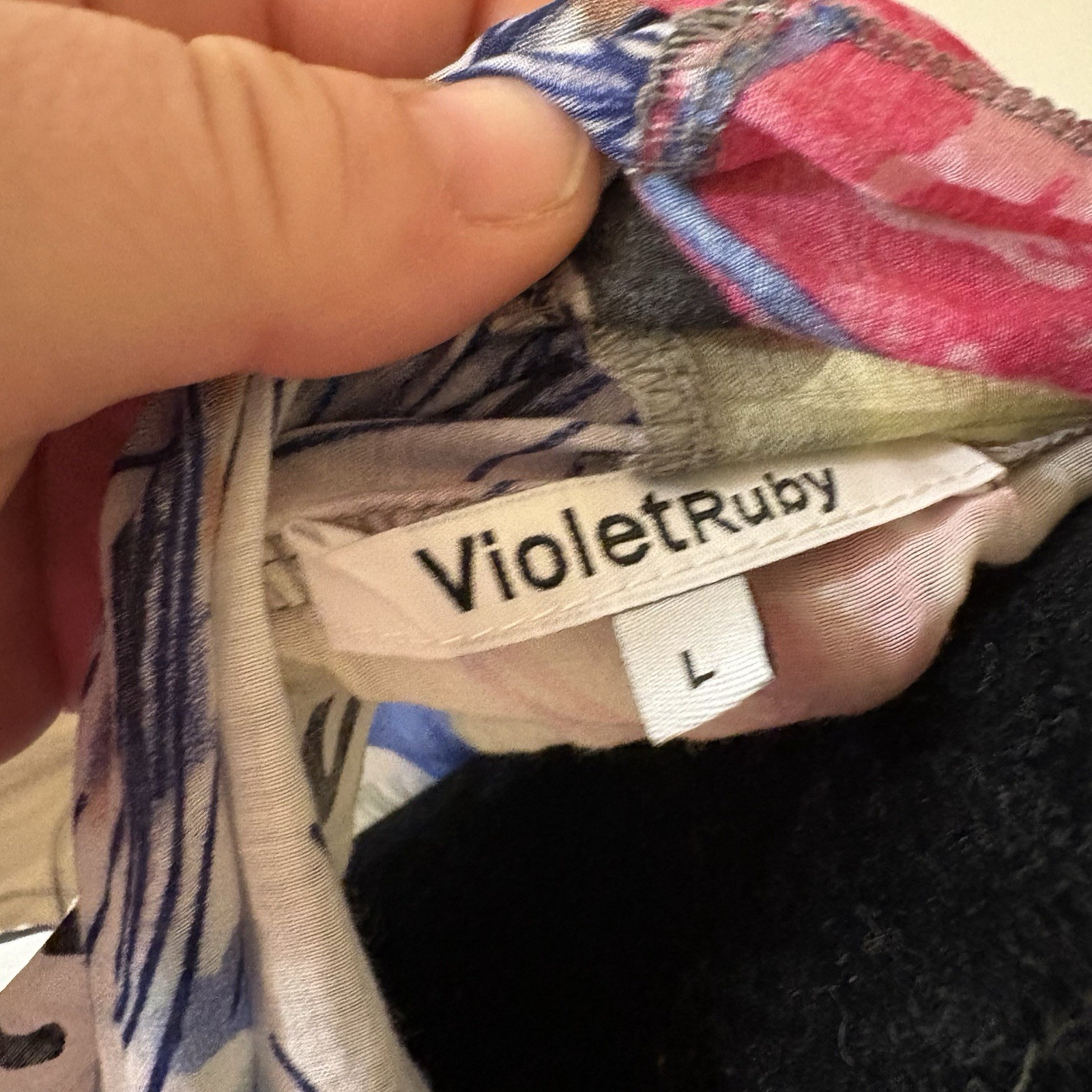 Violet Ruby Flowy Vest Patchwork Floral Size L La… - image 4