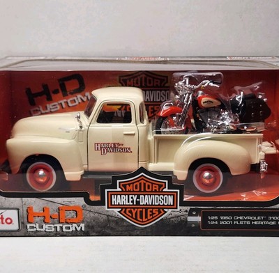 Maisto Harley Davidson 1:24 Chevrolet 3100 Pickup & FLSTS Heritage