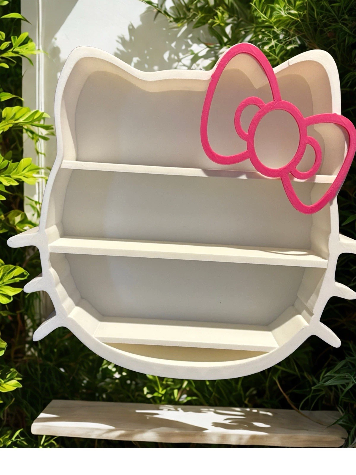 Hello Kitty Wall Shelf Organizer – Cute Display Rack with Bow, 3-Tier