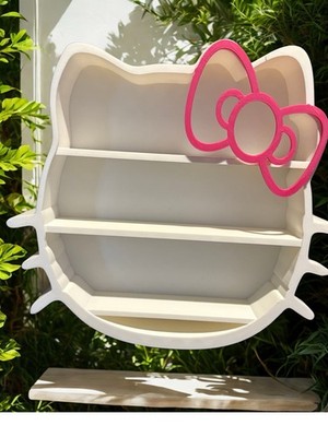 Hello Kitty Wall Shelf Organizer   Cute Display Rack with Bow, 3-Tier 