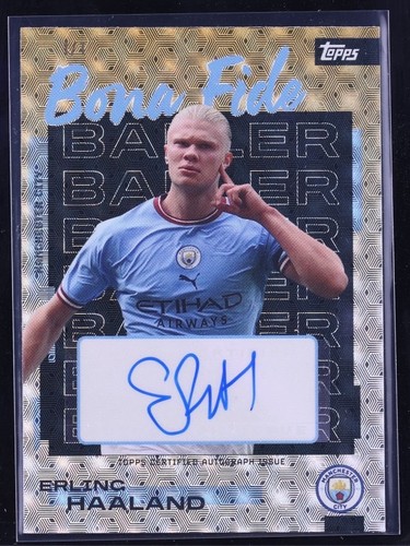 2025 Topps Manchester City Erling HaalandBonafide Baller Foilfractor Auto 1/1