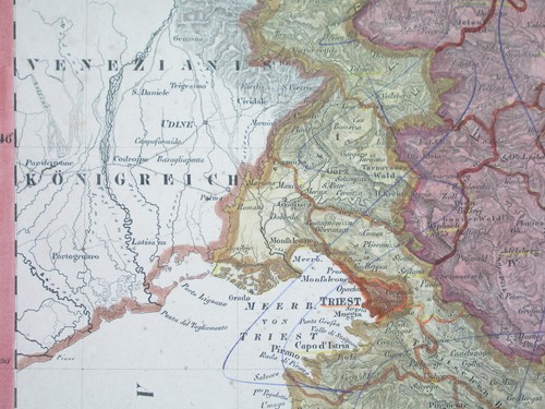1842 ORIGINAL KARTE KROATIEN SLOWENIEN CARNIOLA ITALIEN ÖSTERREICH ISTRIEN TRIEST LAIBACH - Bild 5 von 8