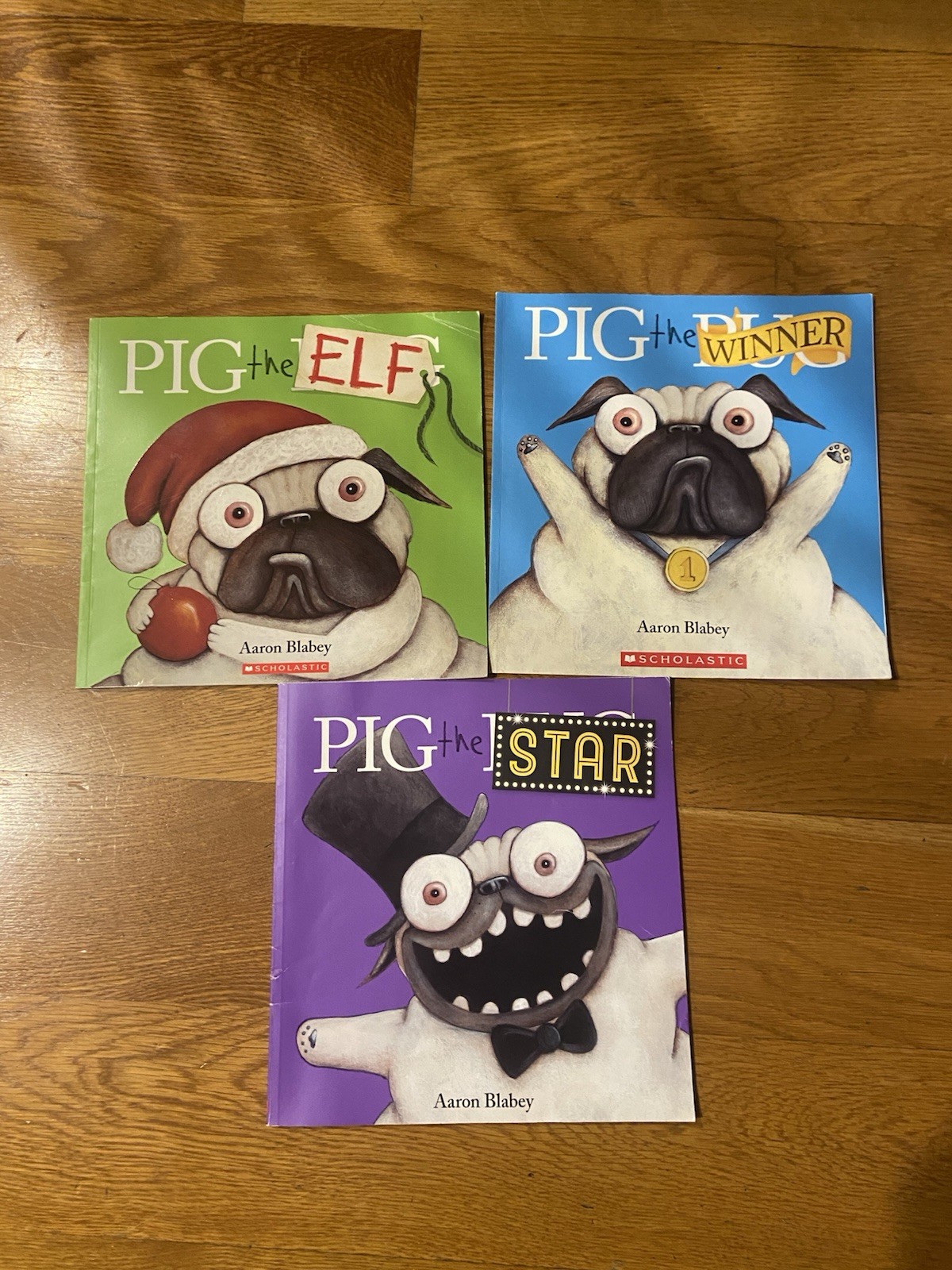 Aaron Blabey Pig The Pug Lot of 3 Books Pig The Elf Winner Star Age 3-5
