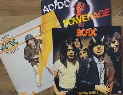 ACDC Vinyl LP Lot High Voltage Powerage Highway To Hell GP 1st Press MoFi VG+
