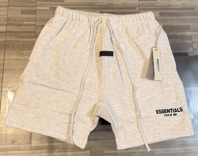 Essentials Fear of God Men's Light Oatmeal Sweat Shorts 