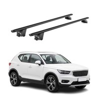 DachträGer GrundtäGer FüR Volvo XC40 2018-2026 100Kg Aluminium Schwarz 2 Tlg ABE