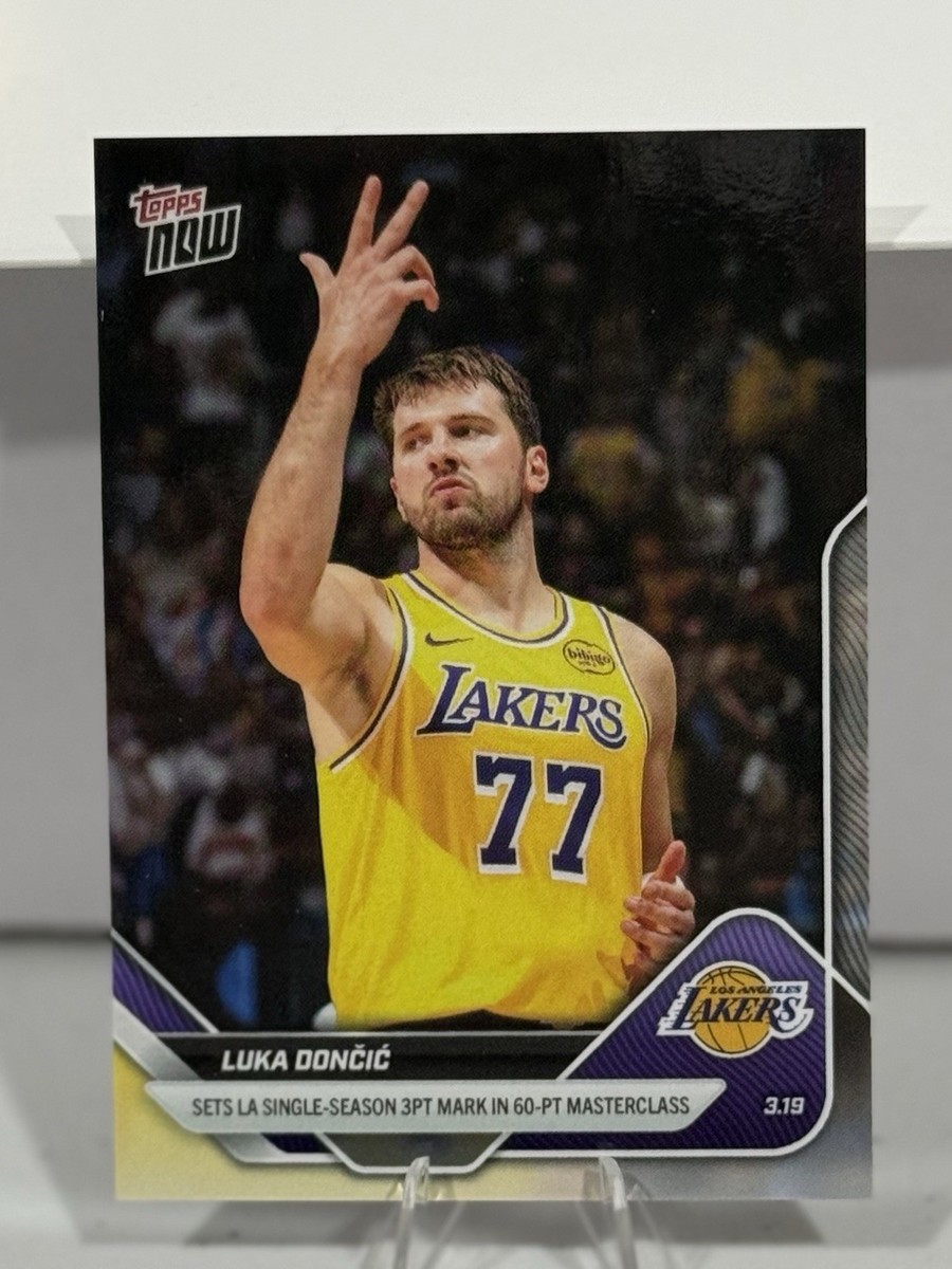 Luka Doncic 60 Pt Game 2025-26 NBA Topps NOW Card 216-SP PHOTO