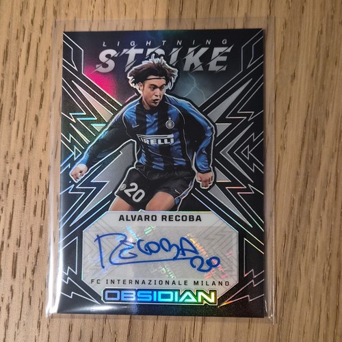 2025-26 Panini Obsidian Alvaro Recoba Lightning Strike Auto Silver Prizm /199