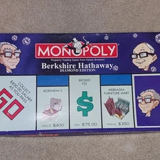 Monopoly Berkshire Hathaway Diamond Edition 2005 Incomplete, Read Decription 