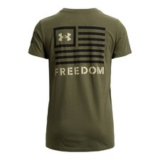 Under Armour 1370819 Women's UA Freedom Banner T-Shirt, Marine OD Green, Small