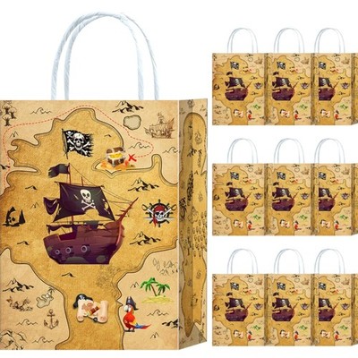 Piraten Taschen Geschenktüten Party Papiertüten Geburtstag 10 Stück