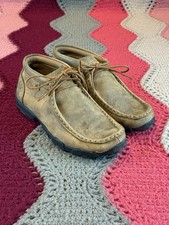 Twisted X Youth Driving Moccasin Brown Leather Boot Size 4.5M YDM0001