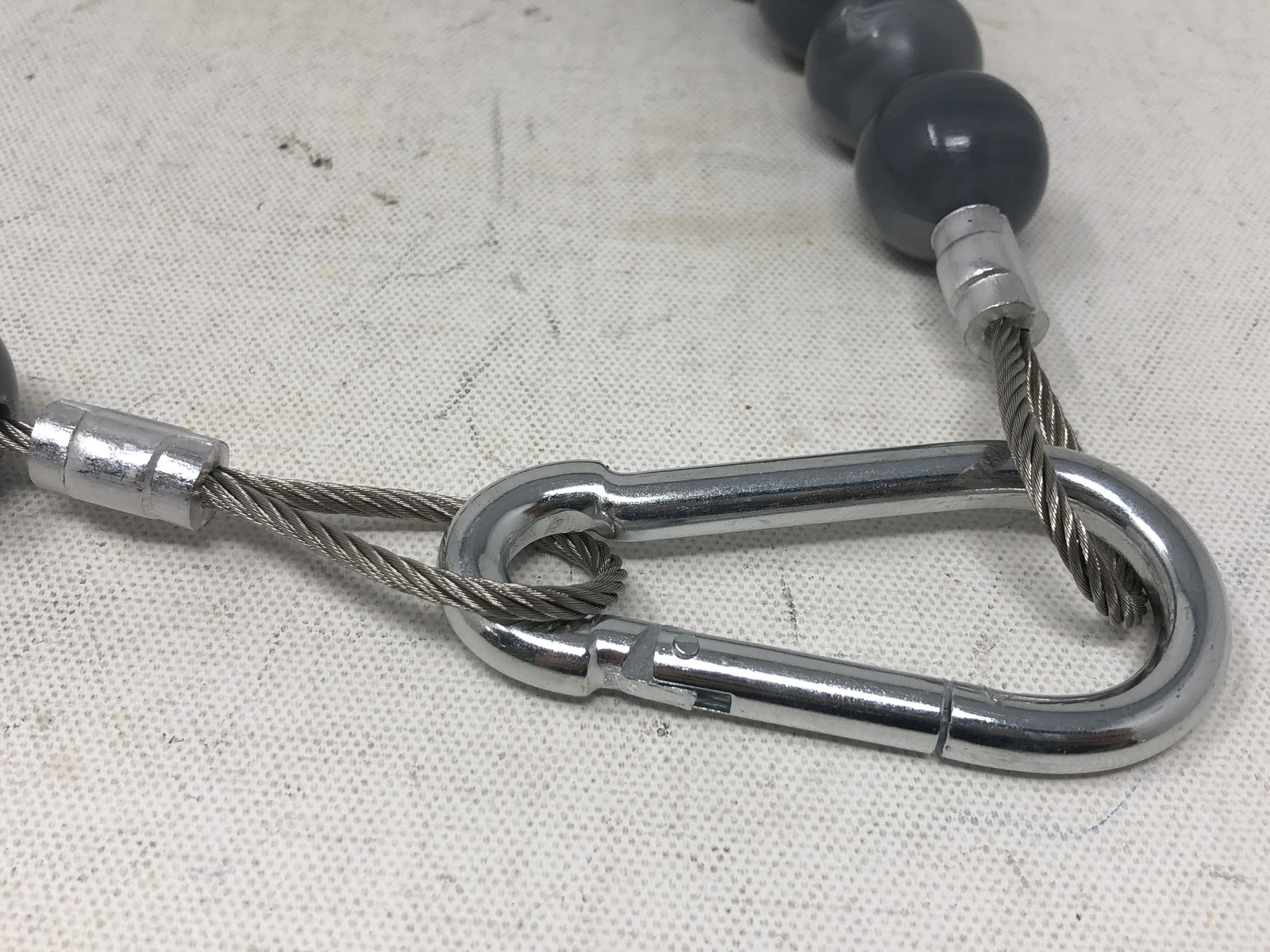 Flag Pole Gear Retainer Ring - 20 beads 8" Diameter Silver/ Gray