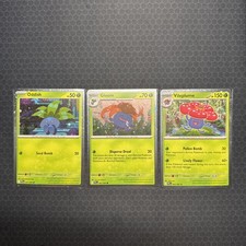 Pokemon Oddish 001 Gloom 002 Vileplume 003 Cosmo Holo Promo Set Of 3 NM