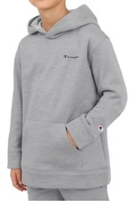Champion Youth Full Zip Hoodie Sweatshirt Logo Athletic Jacket, Large 14/16 Gray