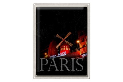 mrdeco Metall Schild 30x40cm Moulin Rouge Paris Varieté Deko Blechschild