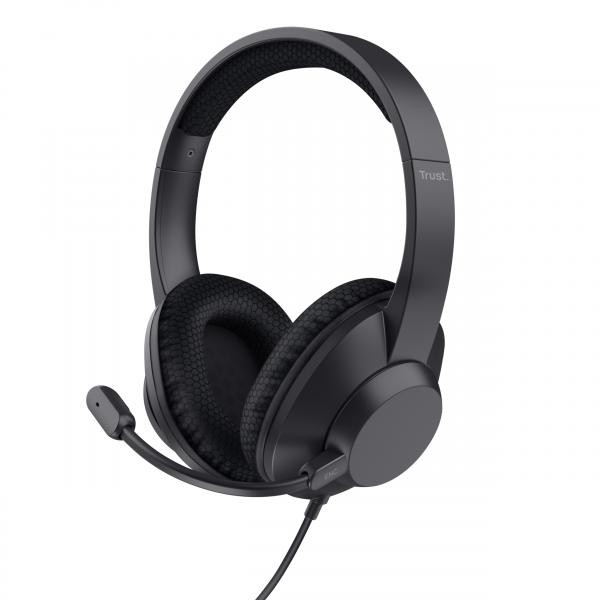 25462 Trust Ayda Max Cuffie con microfono USB per ENC - Nero - Immagine 3