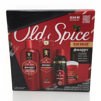 Old Spice Swagger 4 Pc Gift Set 24/7 Freshness