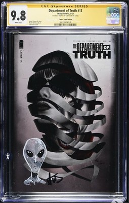 Department Of Truth #13 CGC SS 9.8 (Image, 2021) Signed & Sketch By Gus Mauk