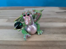 Mood Dragon “Lucky” Green Gem Limited Edition Figurine 3” Wings Fantasy Magical