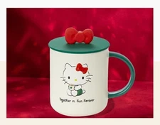 STARBUCKS Sanrio HELLO KITTY Ceramic Mug Tea Coffee 16 FL. OZ. 2025 Holiday