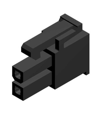 Mini Fit Steckverbinder männlich 2 polig schwarz