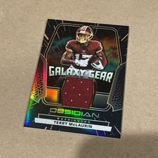 2020 Panini Obsidian Galaxy Gear Relic Electric Etch Orange #/75 Terry McLaurin