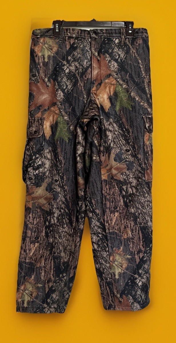MINT RIVERS WEST L 34-40x32 CAMO PANTS WATERPROOF HYDRO-SYSTEM THICK FLEECE CARG