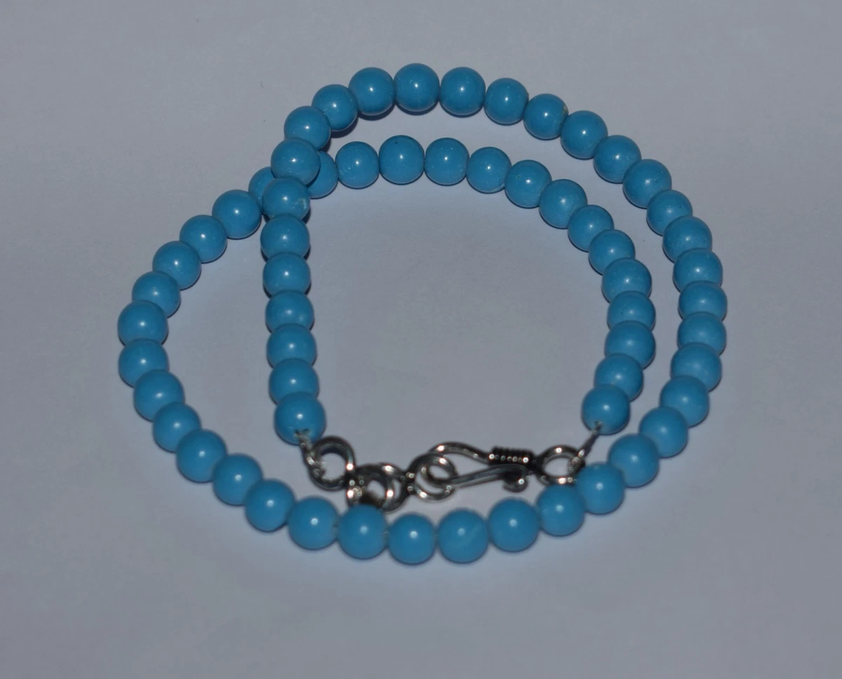 HAAMIIQII 45 Pezzi 8mm Blu Turchese Perline Rotonde Perline di Pietra Preziosa Loose per Gioielli che fanno DIY Bracciale Collana HAAMIIQII 45 Pezzi 8mm Blu Turchese Perline Rotonde Perline di Pietra Preziosa Loose per Gioielli che fanno DIY Bracciale Collana