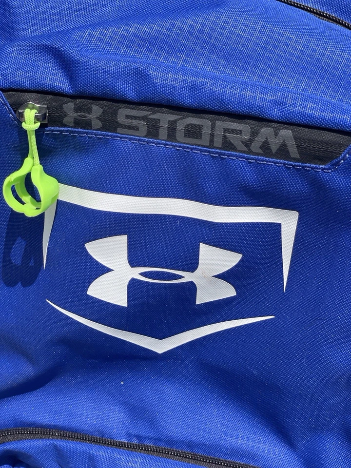 Mochila de taco de beisebol azul adulto Under Armour Storm com gancho de cerca - Imagem 3 de 4