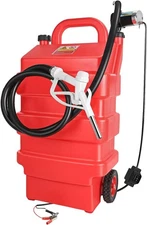 16 Gallon 60L 3.7GPM Portable Fuel Tank With 12V Electric transfer pump