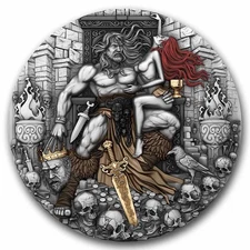 2025 Cameroon 2 oz Silver Barbarian (Gilded) Coin w/ Box & COA